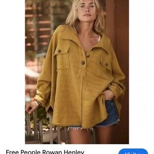 Free People Beach sz. L henley sweatshirt